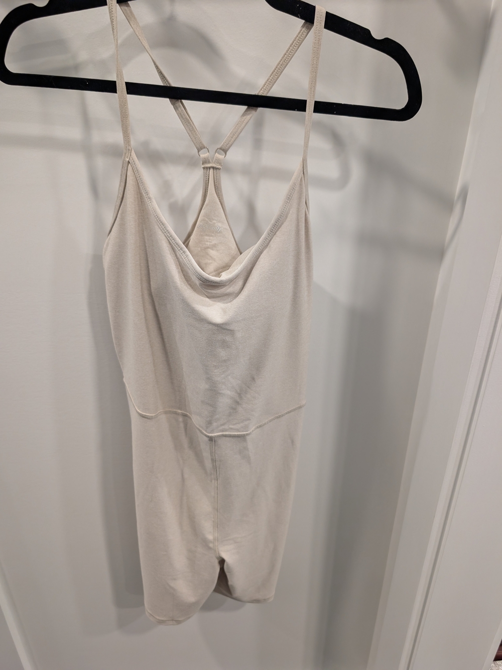 Old Navy Cloud+ Cream Romper with Crossback Straps